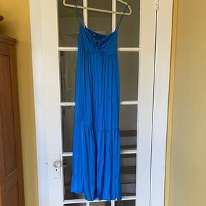 Zara Cobalt Blue Silky Maxi Dress